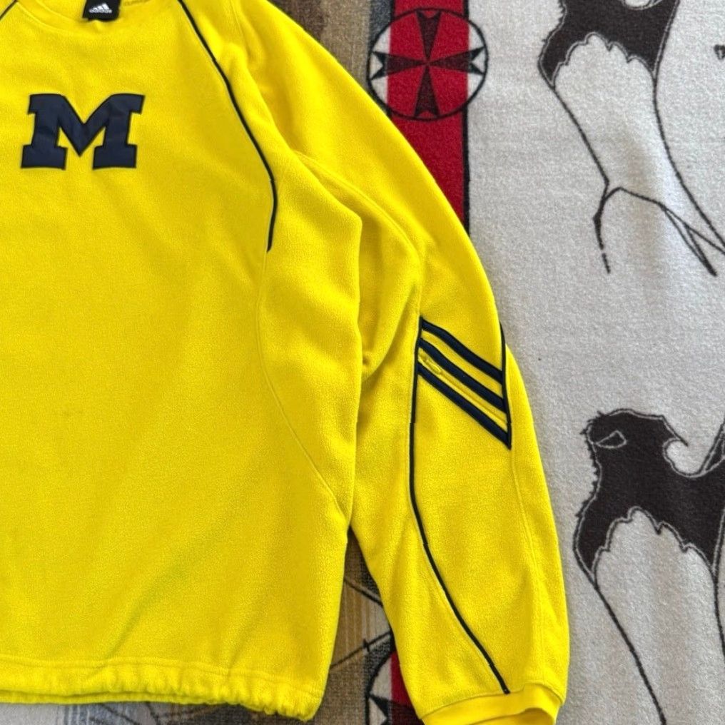 Adidas VINTAGE Adidas Sweatshirt University Of Michigan Fleece Pullover Size L Men Yellow Wolverines Size US L / EU 52-54 / 3 - 5 Thumbnail