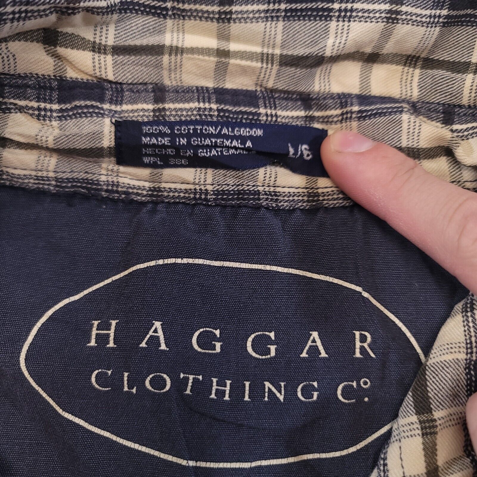 Haggar Haggar Tartan Flannel Shirt Mens Size Large L Blue White Size US L / EU 52-54 / 3 - 6 Thumbnail
