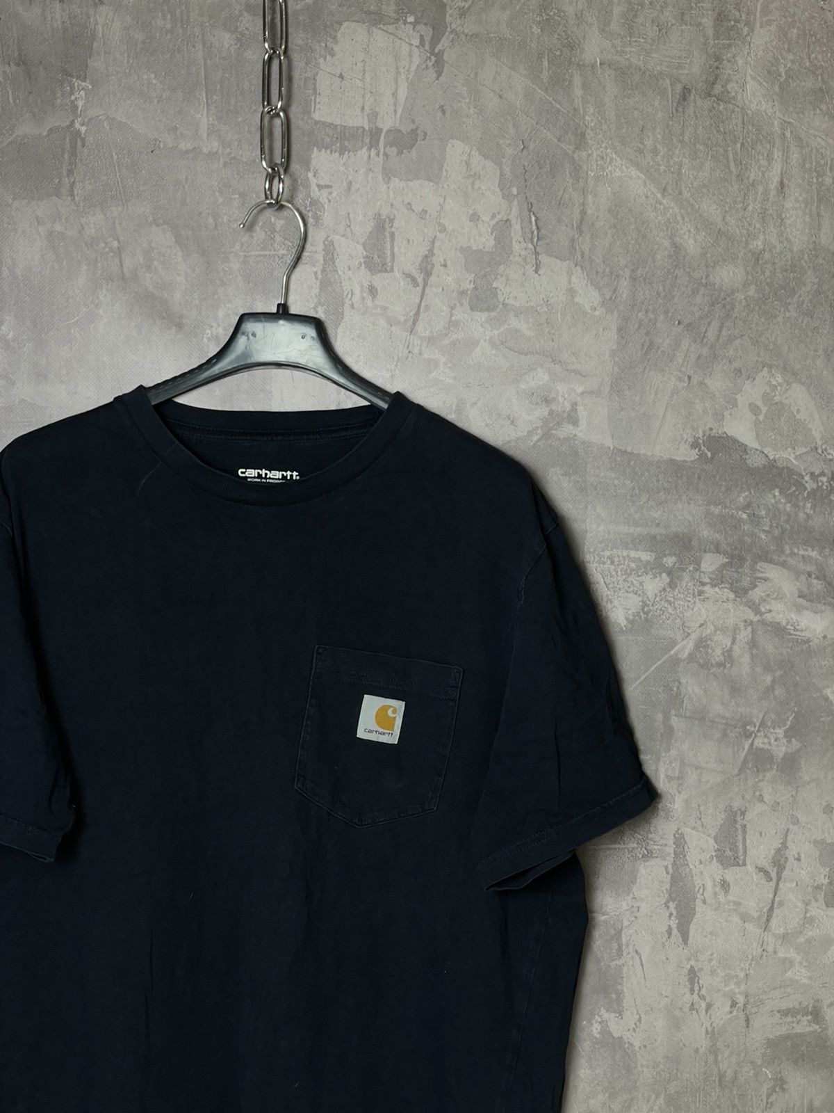 Carhartt × Vintage Crazy Vintage Carhartt Pocket T Shirt Faded Black Grunge Size US M / EU 48-50 / 2 - 4 Thumbnail