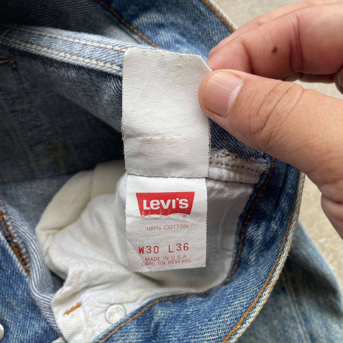 Levi's Vintage Clothing 1990s Levi’s 501 USA Jeans Release Hem Faded Pants W29 Size US 29 - 9 Thumbnail