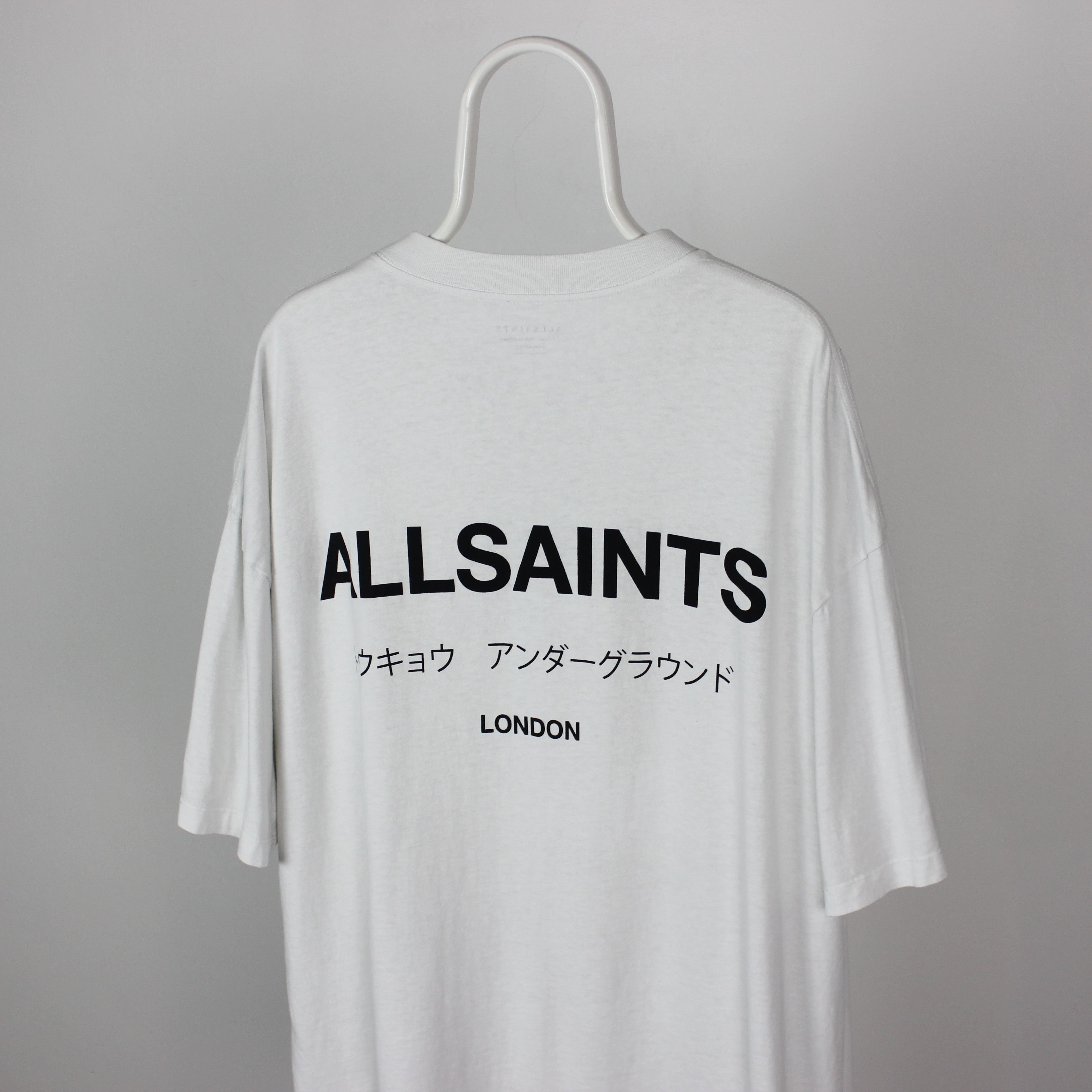 Allsaints underground SS crew XL XXL white big logo