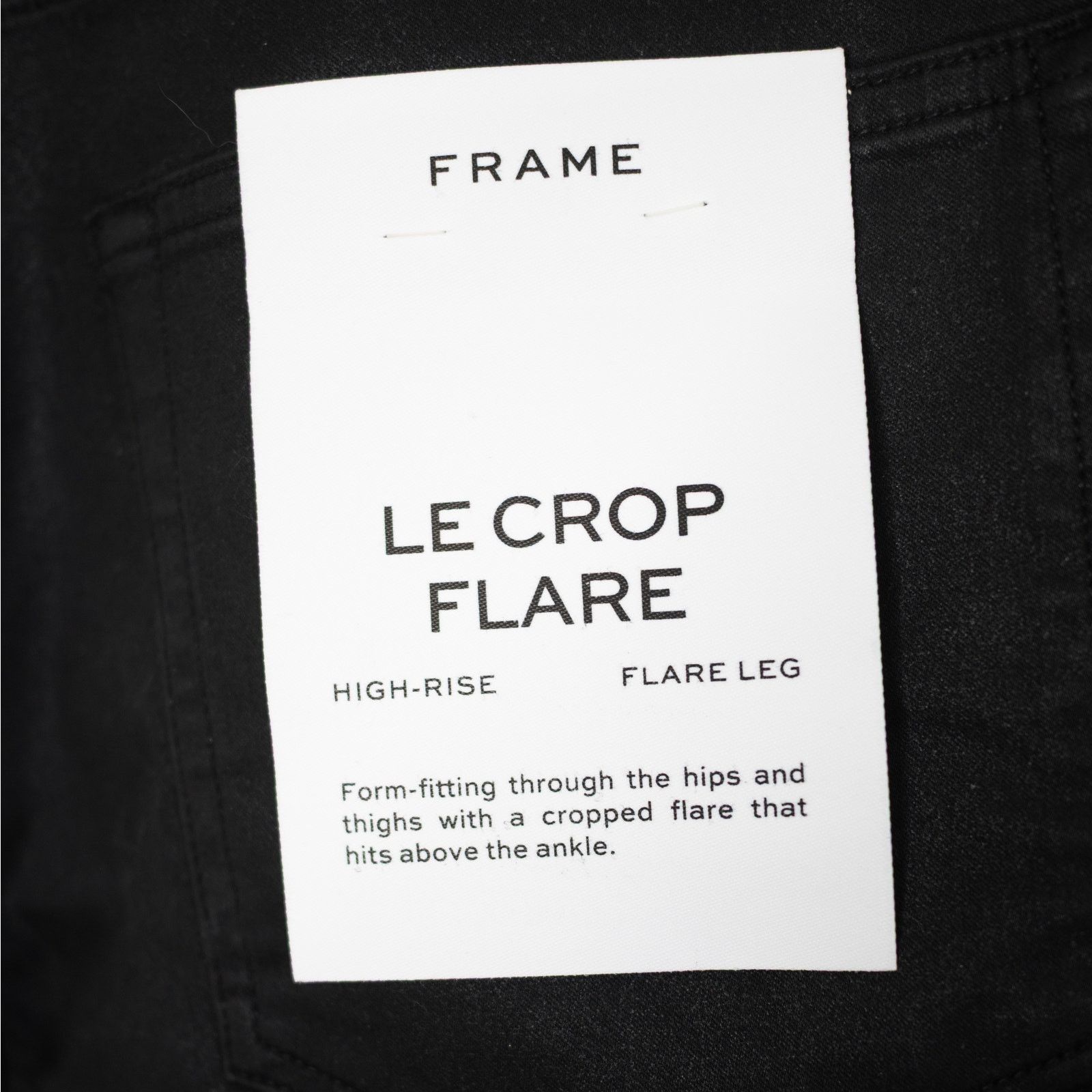 Frame Frame Le Crop Flare Jeans Noir Coated Size 30" / US 8 / IT 44 - 4 Thumbnail