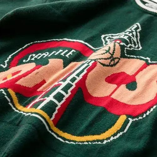 Other "SONICS" Print Letter Knitted Green Sweater Size US M / EU 48-50 / 2 - 4 Thumbnail
