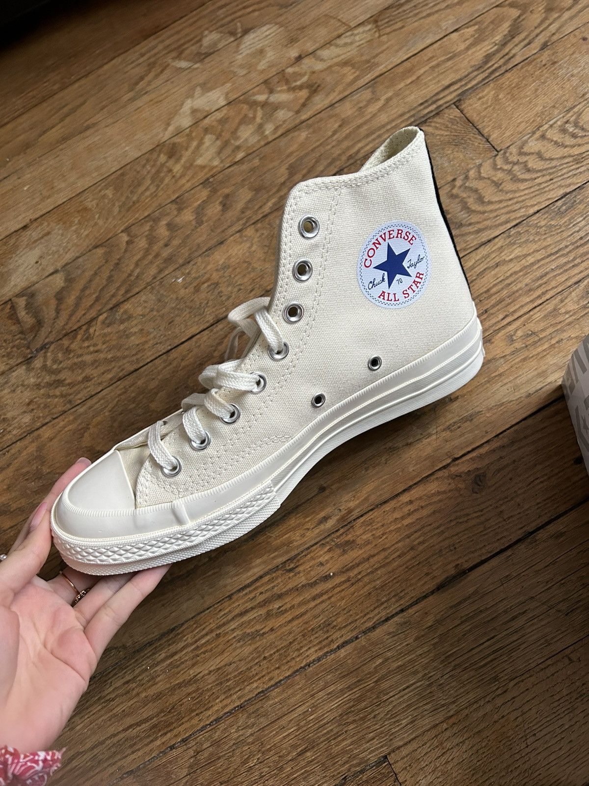 Comme des Garcons PLAY × Converse Sneakers montantes Converse x Comme des Garçons PLAY Blanc Size US 7 / EU 40 - 4 Thumbnail