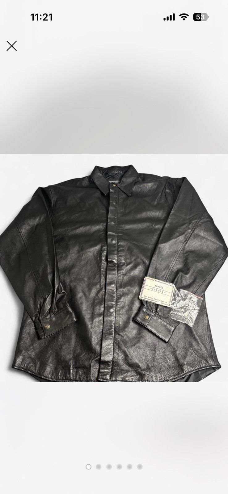 Other Sergio Vadducci black leather coat Size XL Size US XL / EU 56 / 4 - 1 Thumbnail