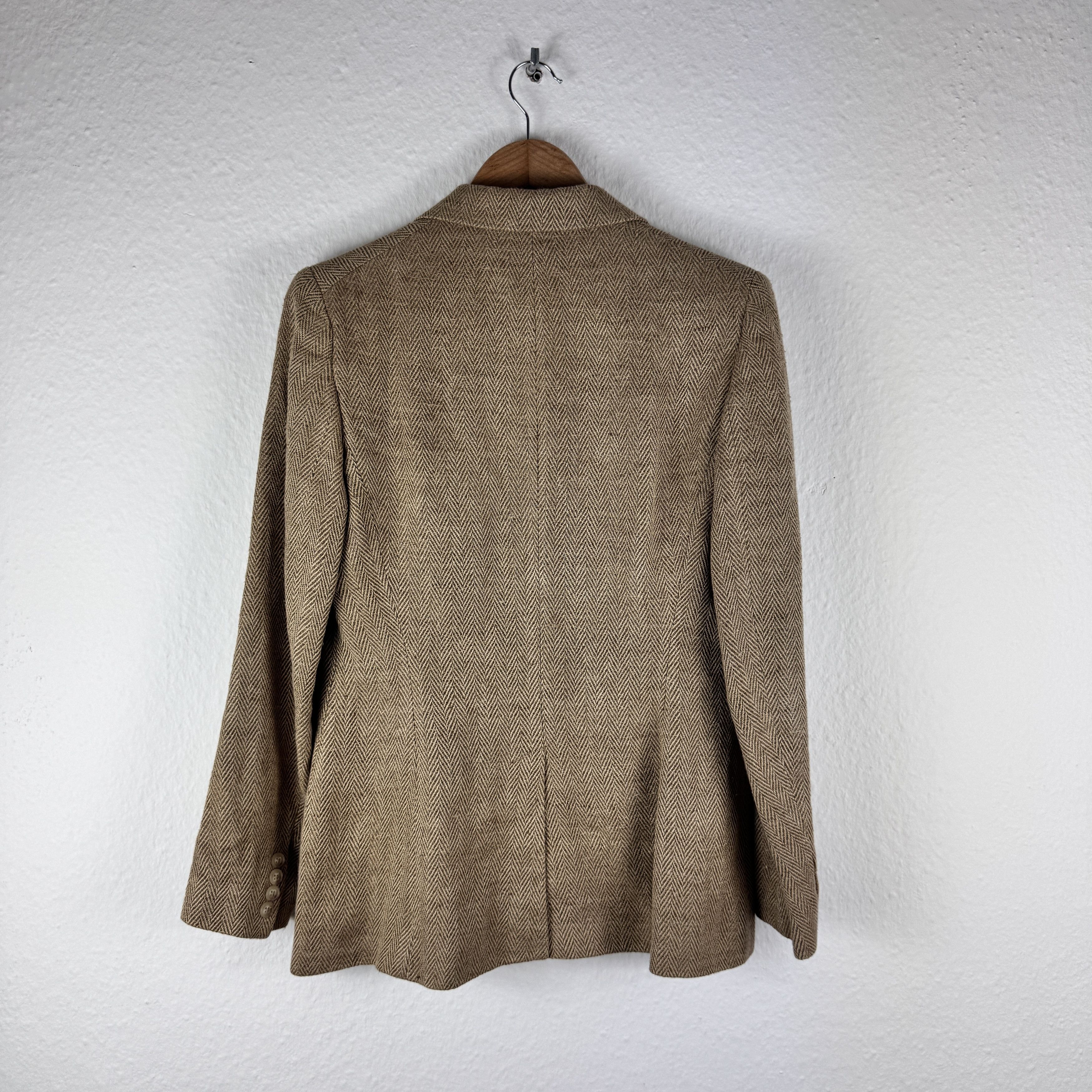 Polo Ralph Lauren Women`s Polo Ralph Lauren Linen Silk Herringbone Blazer Size M / US 6-8 / IT 42-44 - 4 Thumbnail