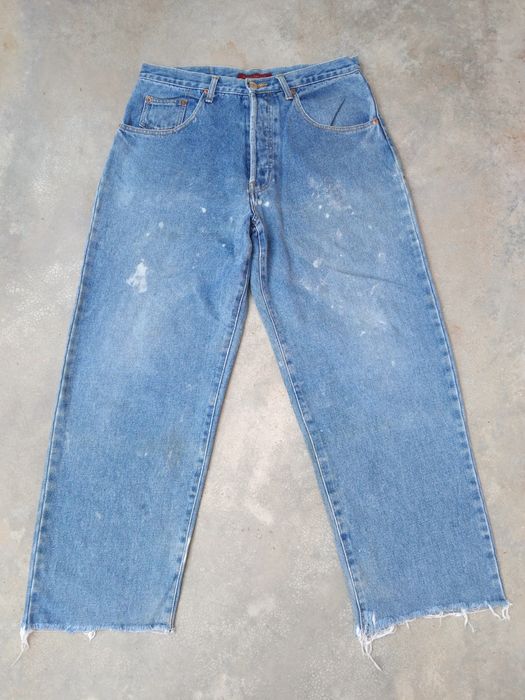 Vintage Vintage Distressed Cropped Banana Republic Baggy Jeans 32x28 ...