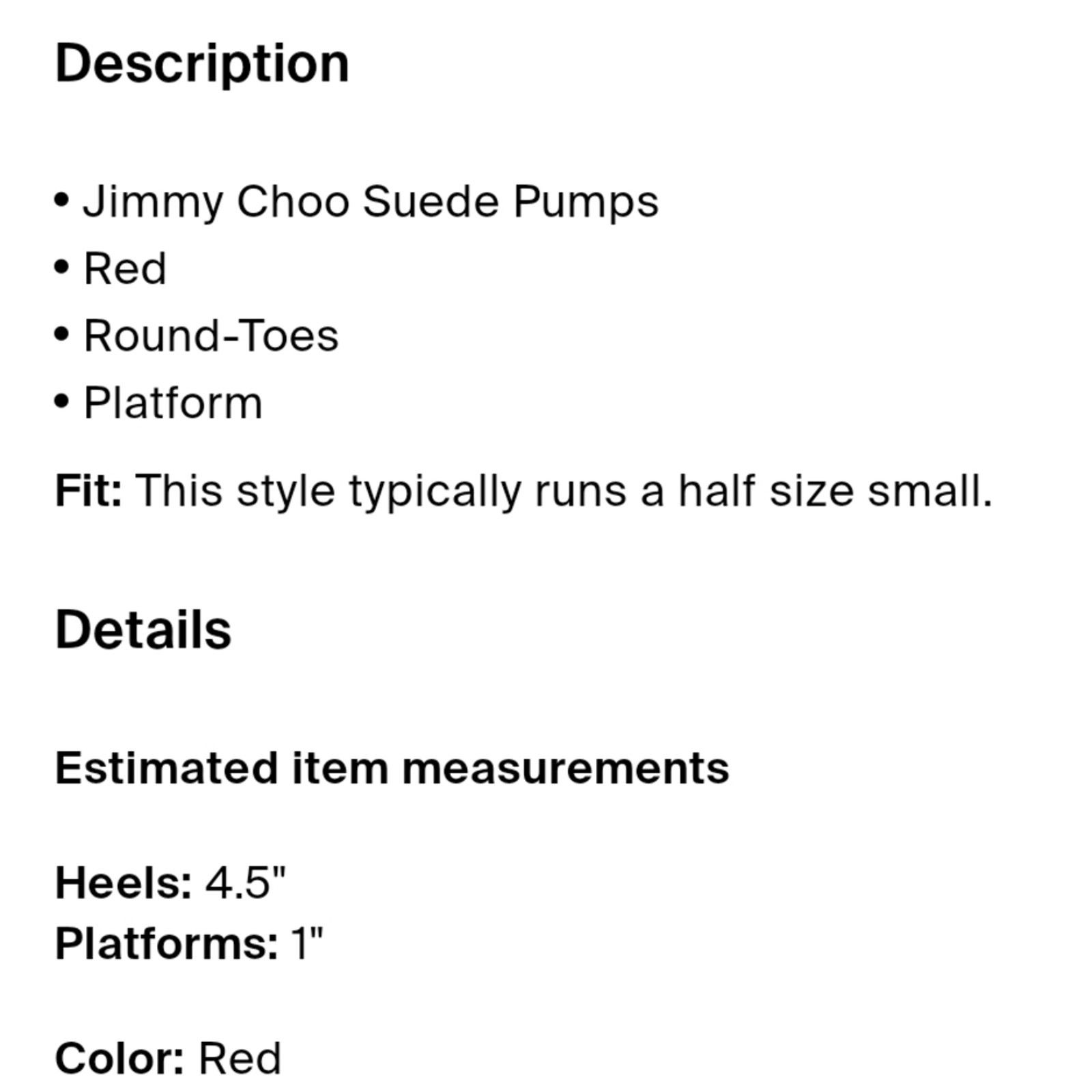 Jimmy Choo Jimmy Choo Red Suede Platform Shoes Size US 8.5 / IT 38.5 - 4 Thumbnail