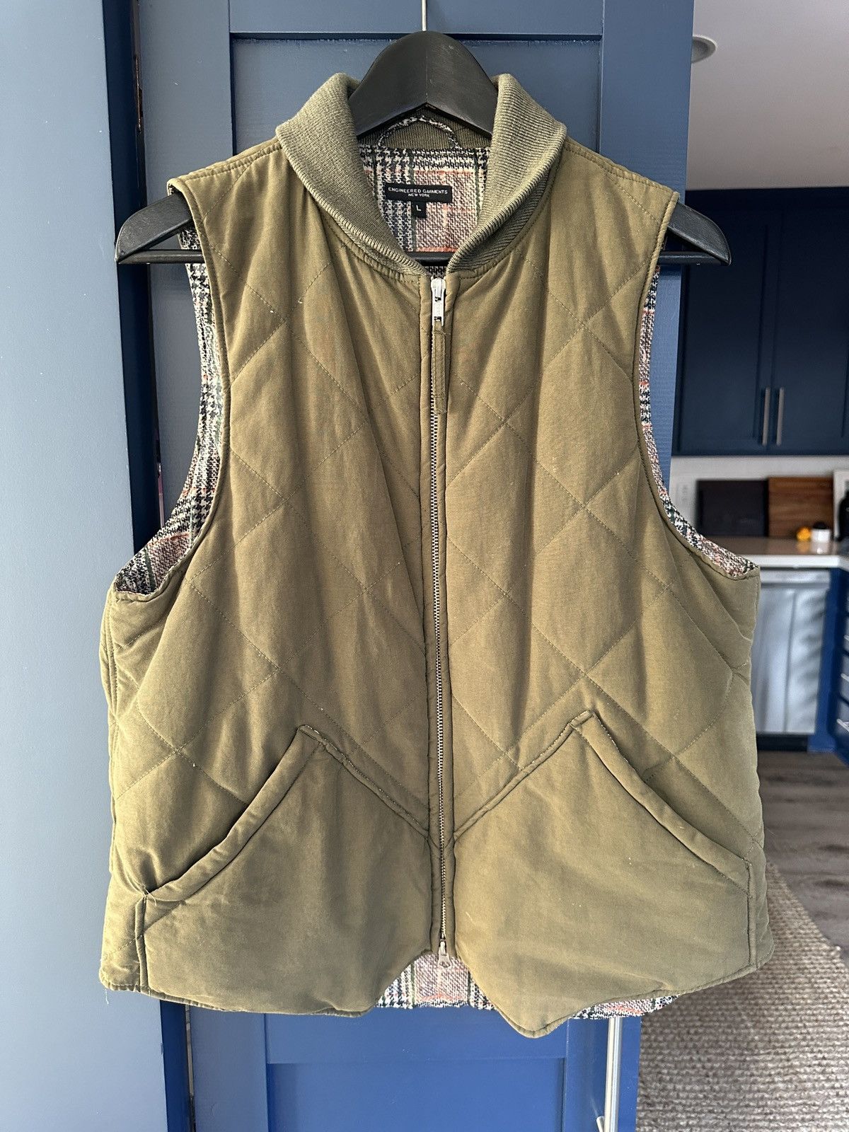 Engineered Garments Engineered Garments Olive Quilted Down Vest | Grailed