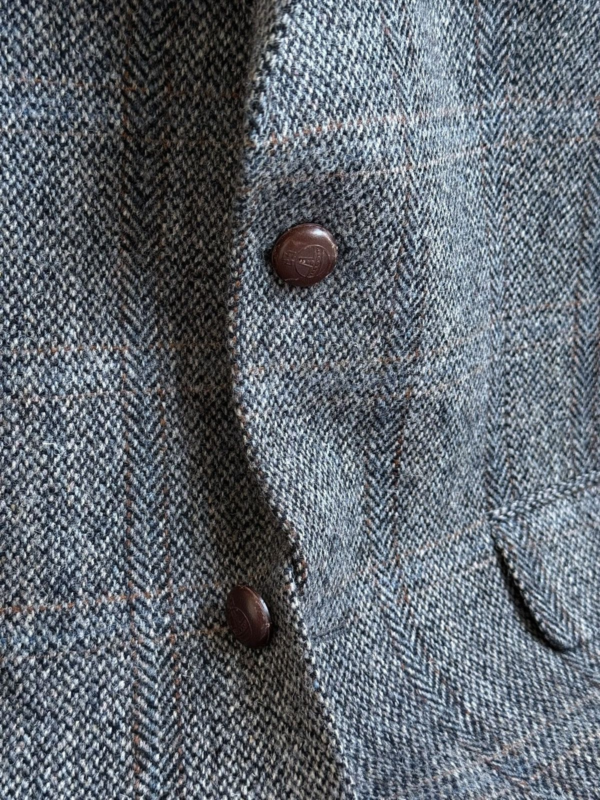 Harris Tweed Harris Tweed Gray Wool Blazer Jacket Size US L / EU 52-54 / 3 - 3 Thumbnail