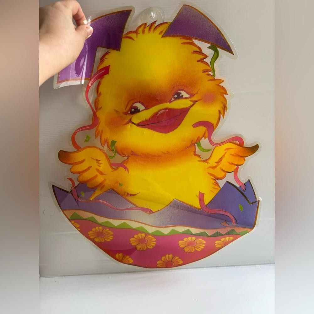 Designer Vintage Easter Duck Window Panel Size ONE SIZE - 1 Thumbnail