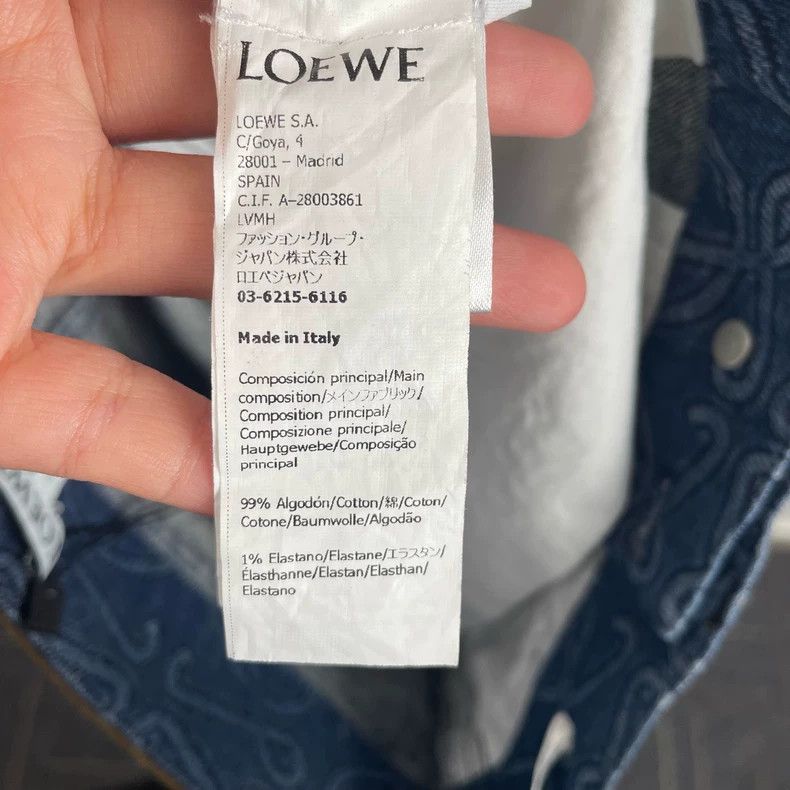 Loewe Loewe size34 The slogan is printed on the denim skirt Size 42" / US 20 - 4 Thumbnail