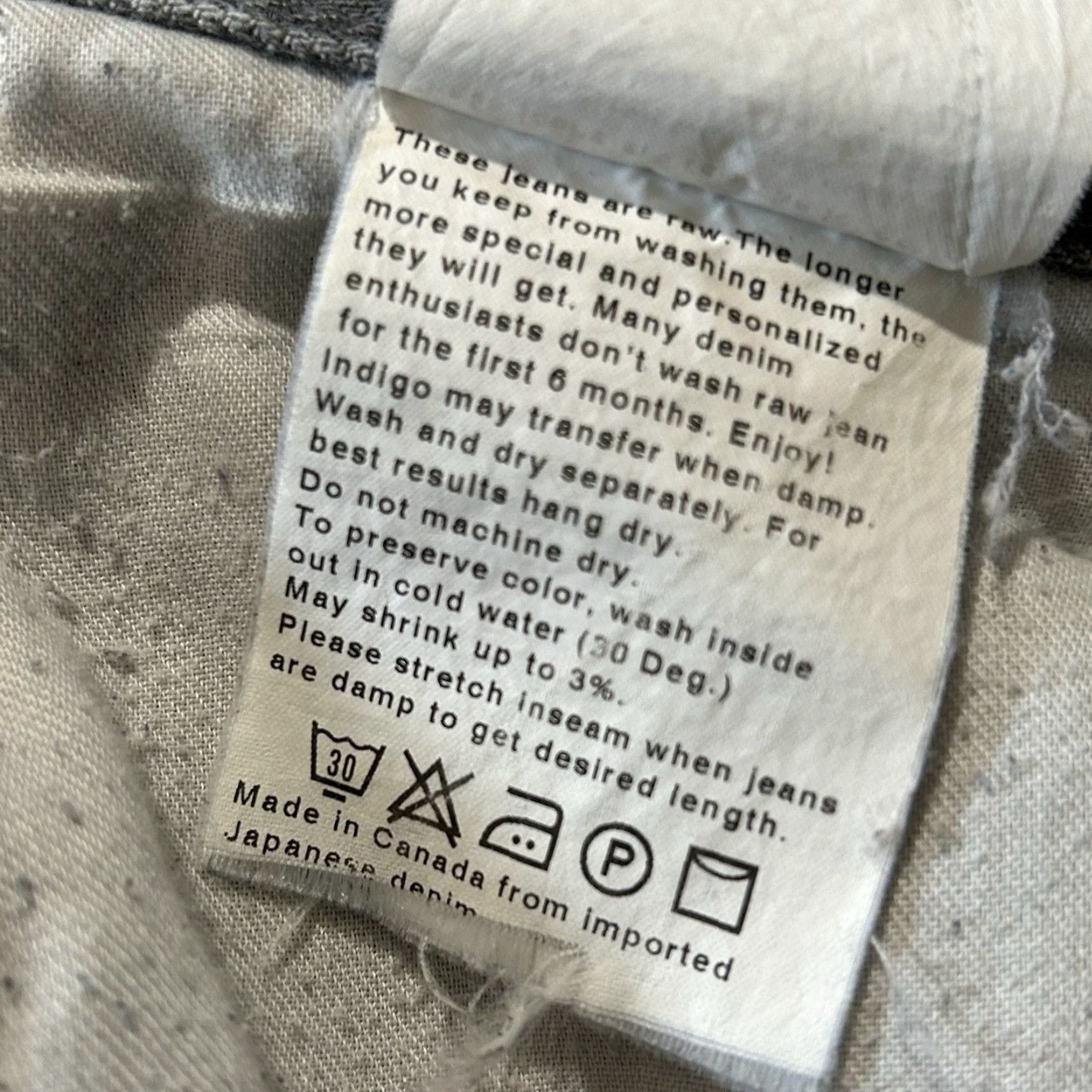 Vintage Naked & Famous Weird Guy Grey Selvedge Jeans Distressed Men's 31 Size US 31 - 7 Thumbnail