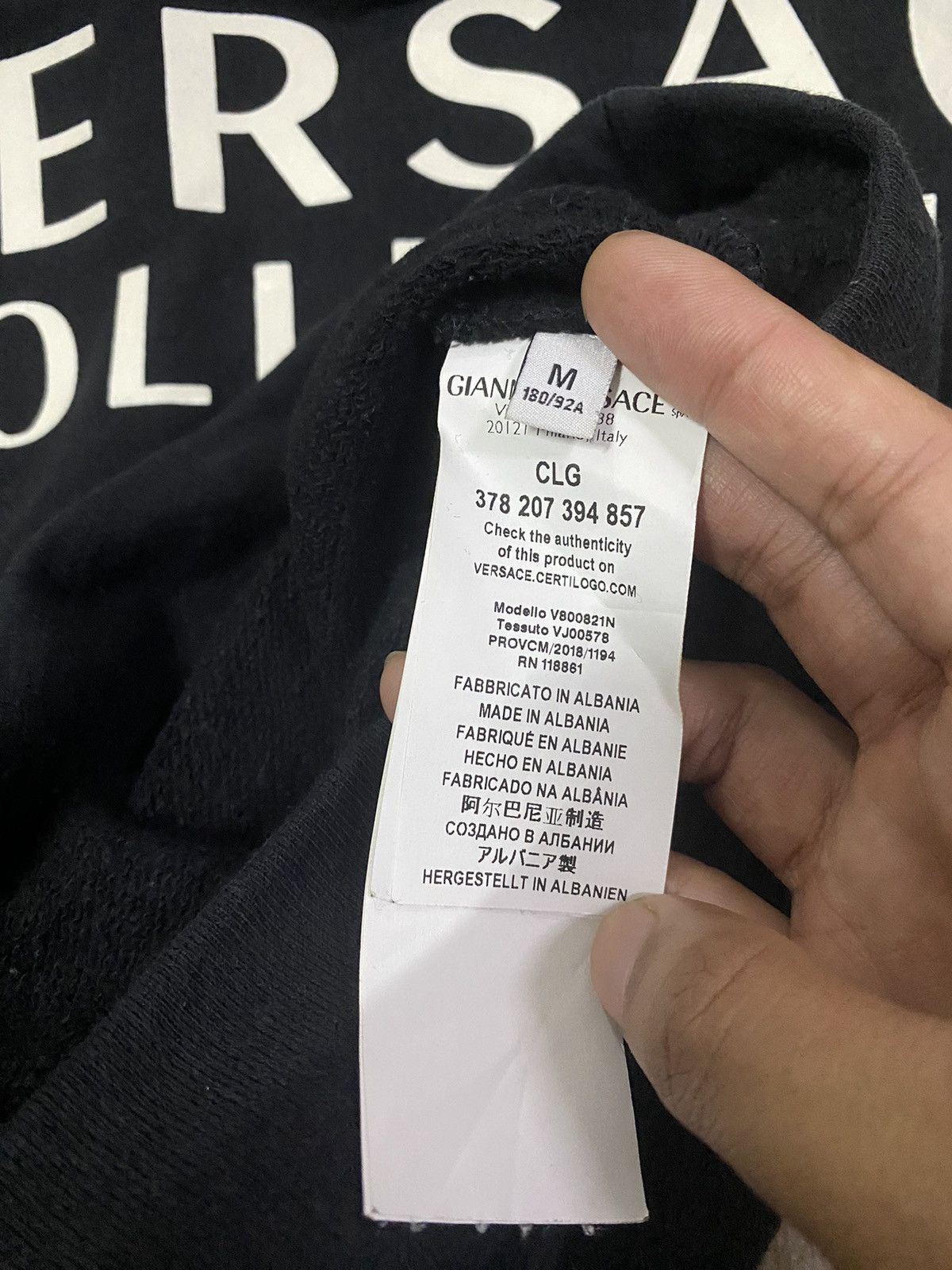 Versace Versace Collection big Spell out long sleeves Size US M / EU 48-50 / 2 - 6 Thumbnail