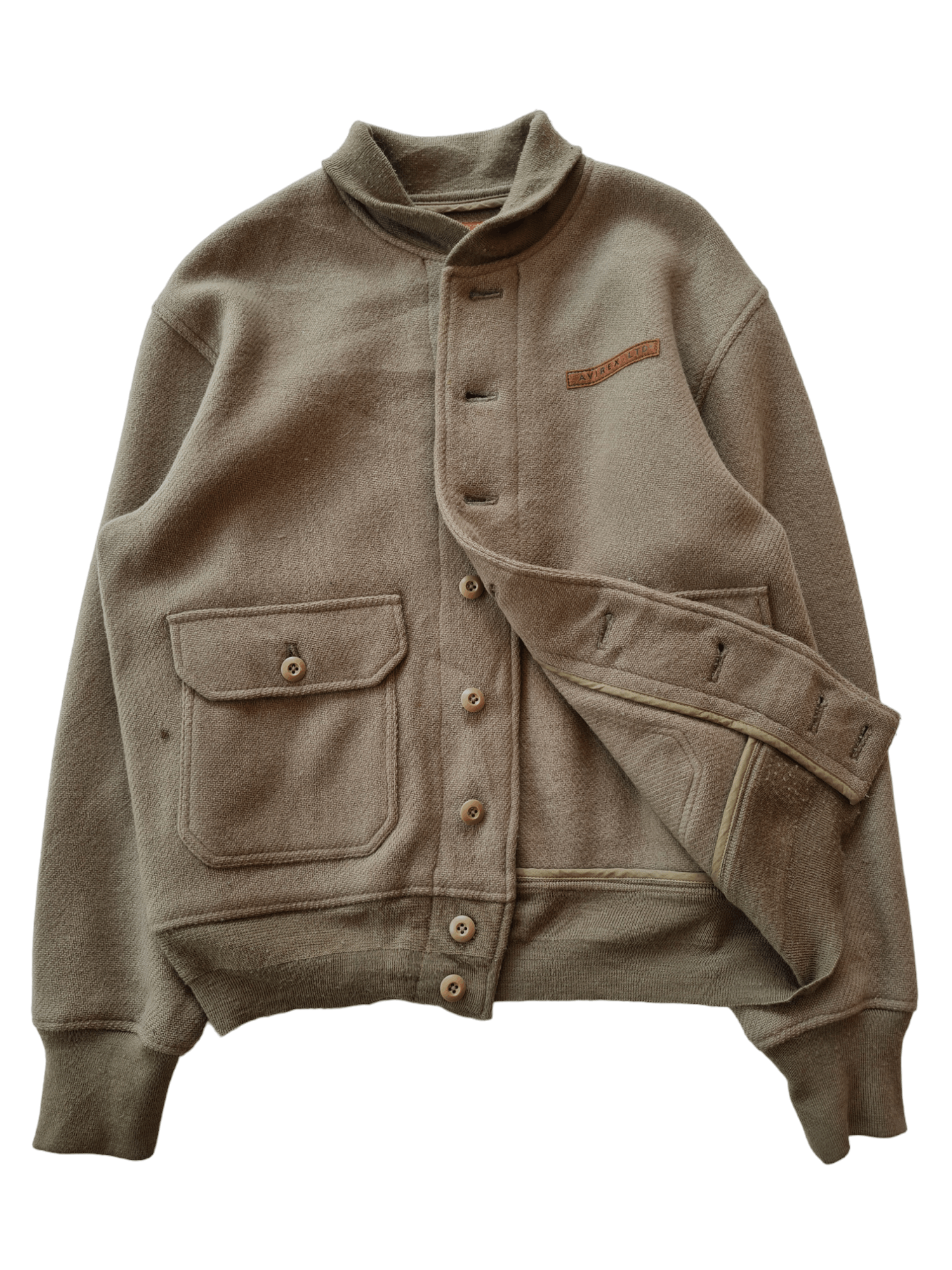 Vintage Avirex Wool Bomber Jacket Button Up