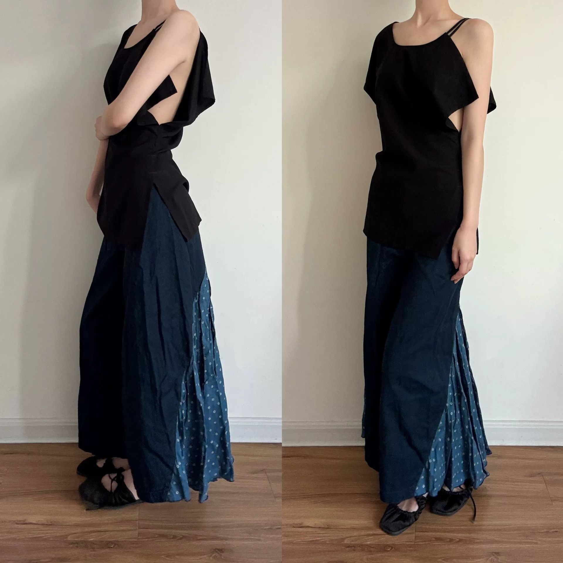 Yohji Yamamoto Black Asymmetric Shoulder Top by Limi Feu Size S / US 4 / IT 40 - 1 Thumbnail