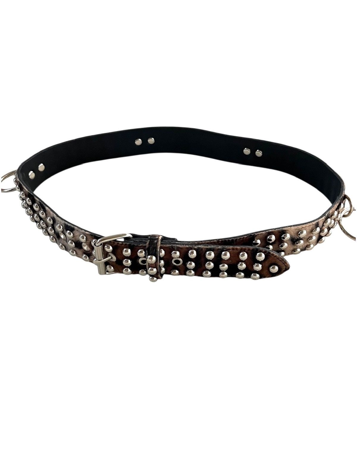 Japanese Brand Japanese Fur Leopard Studded Punk Belt Size ONE SIZE - 3 Thumbnail