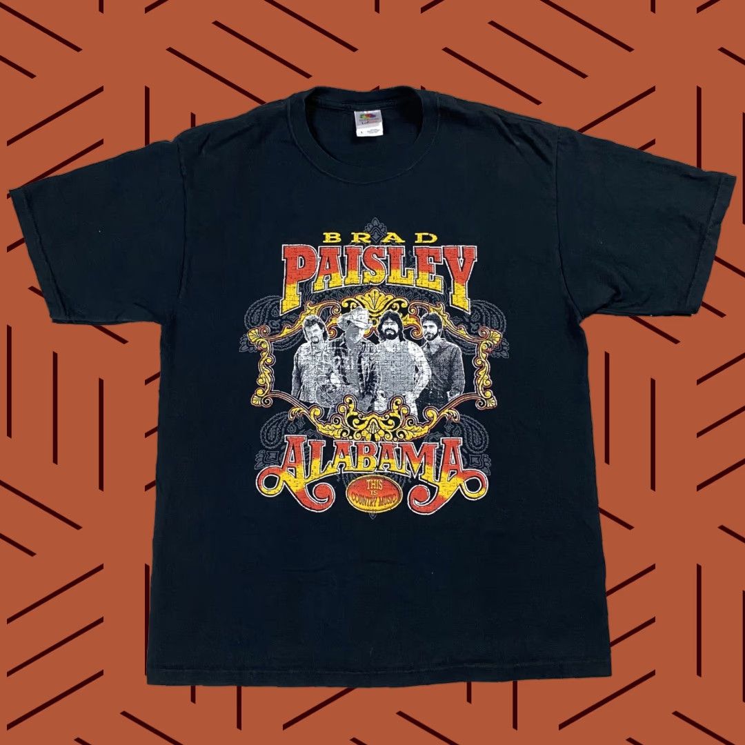 Fruit Of The Loom VINTAGE Brad Paisley Alabama This Is Country Music Tour Shirt Mens Large Graphic T-Shirt Black Cotton 2010s Size US L / EU 52-54 / 3 - 1 Thumbnail