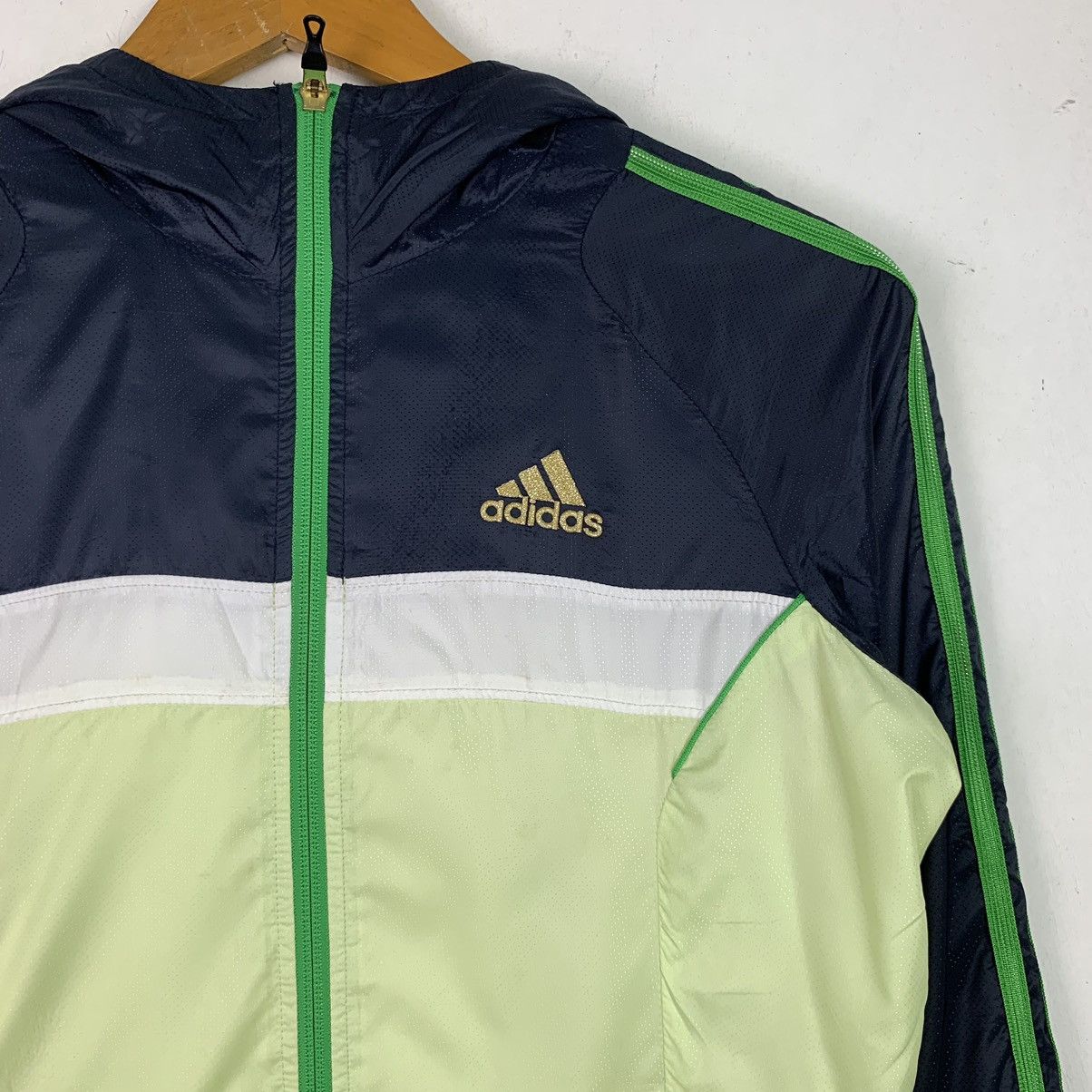 Adidas × Vintage Vintage Adidas Zip Up Hoodie Windbreaker Size US M / EU 48-50 / 2 - 5 Thumbnail