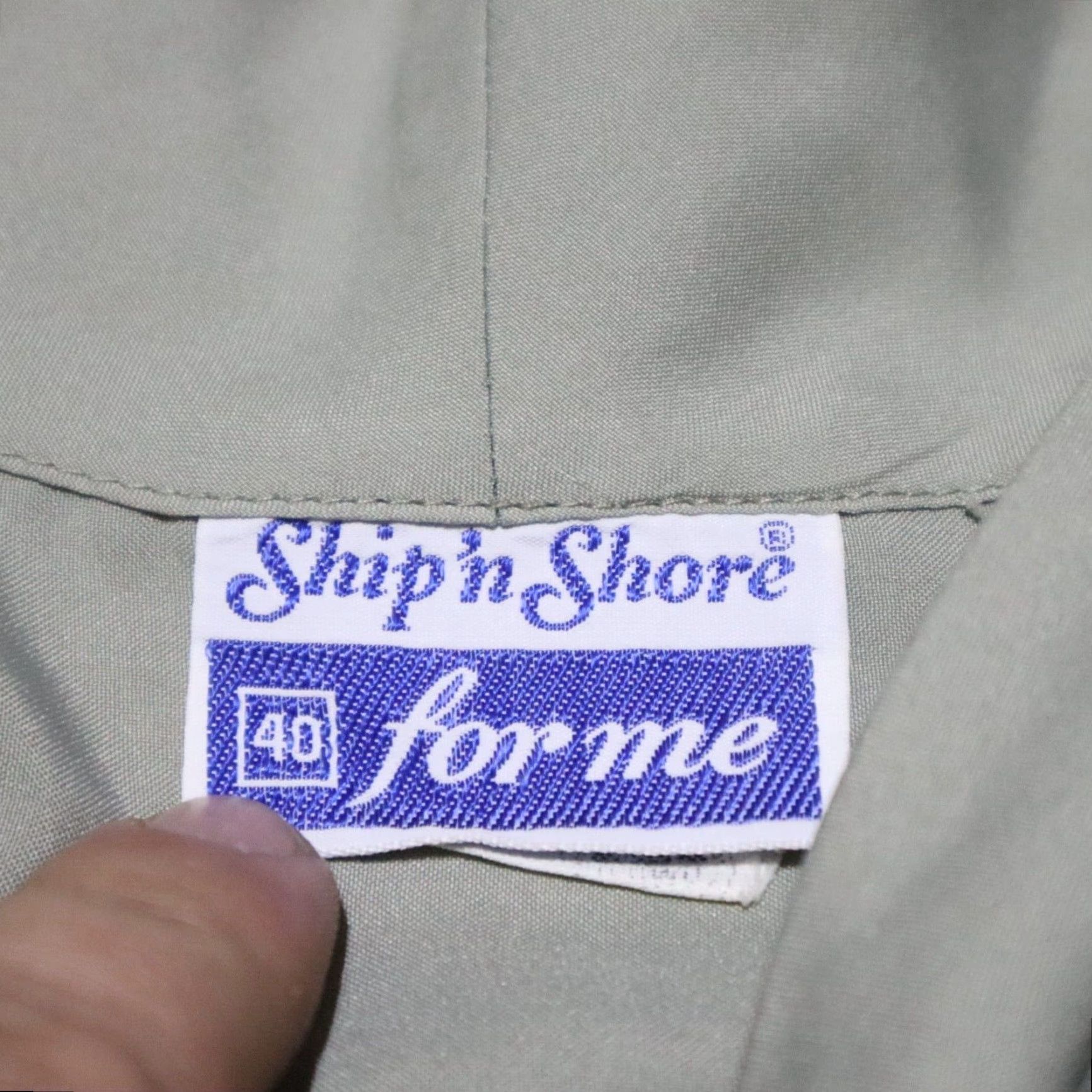 Vintage Ship n shore Blouse Shirt Adult 40 Green Button Down 90s Women's Plus Size XL Size S / US 4 / IT 40 - 3 Thumbnail