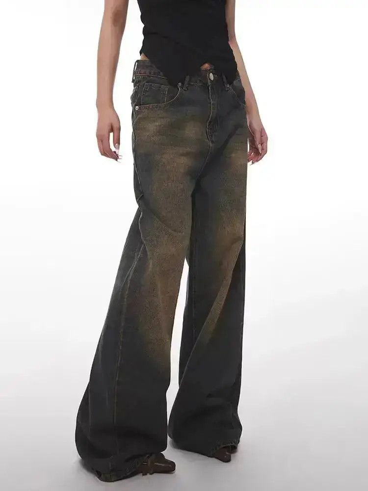 Japanese Brand Vintage washed high street Y2K baggy jeans Size US 32 / EU 48 - 1 Thumbnail