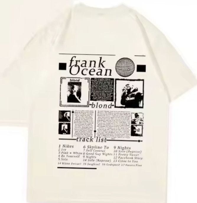 Vintage Streetwear Vintage Rapper Frank Beige Short Sleeve T-Shirt Size US XXL / EU 58 / 5 - 2 Thumbnail