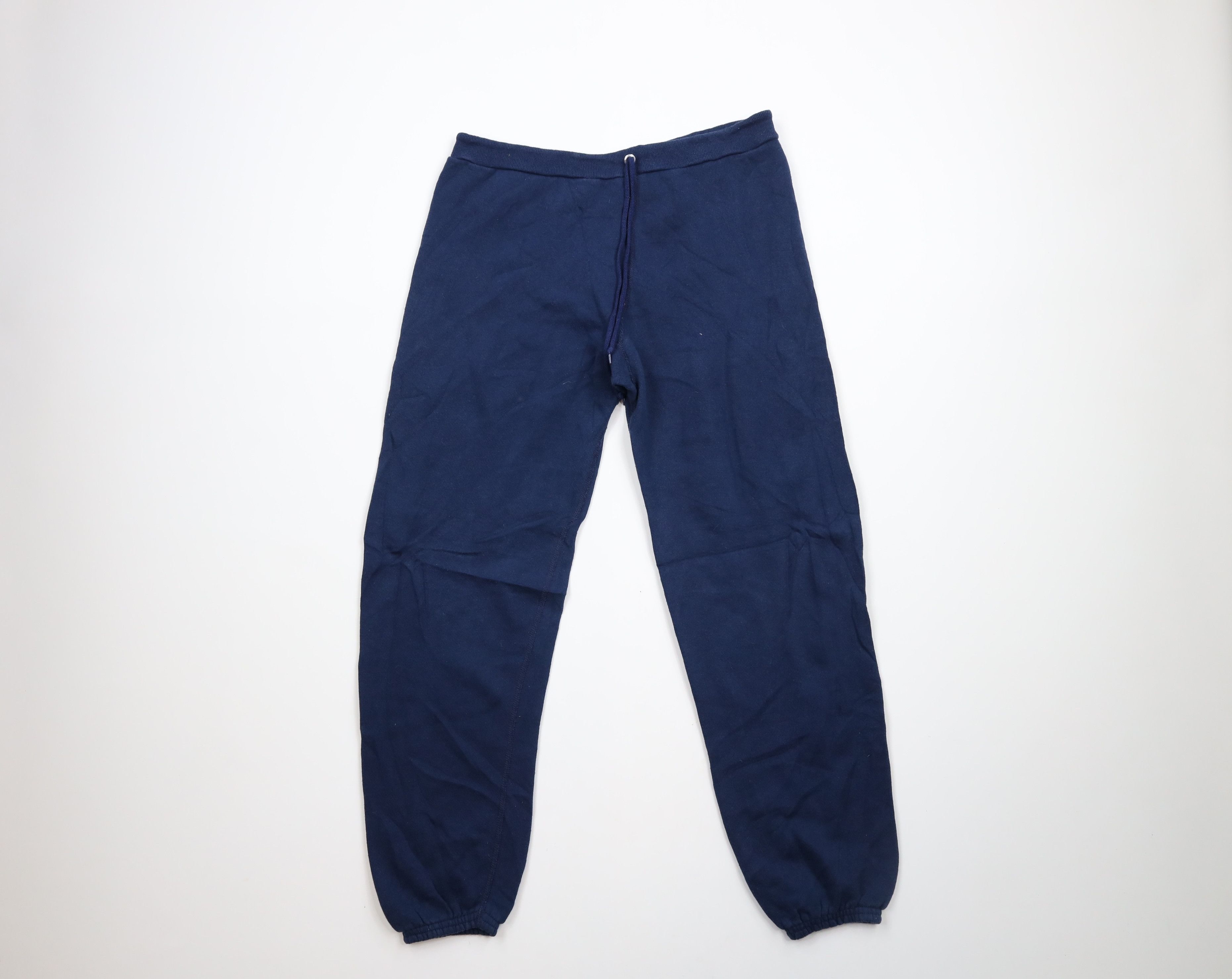 image of Vintage 70's Streetwear Gusseted Sweatpants Joggers Usa Blue, Men's (Size 34)