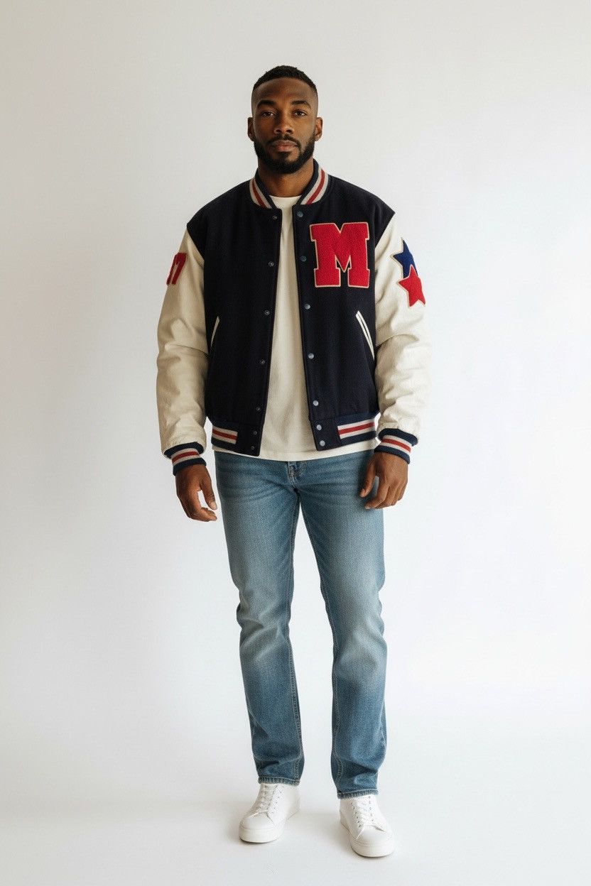 Vintage 🔥Vintage 70's Butwin USA Leather Sleeve Varsity Jacket Size US L / EU 52-54 / 3 - 2 Thumbnail