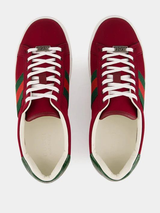 Gucci o1mt1gz0925 Ace Sneakers in Burgundy Size US 11 / EU 44 - 5 Thumbnail
