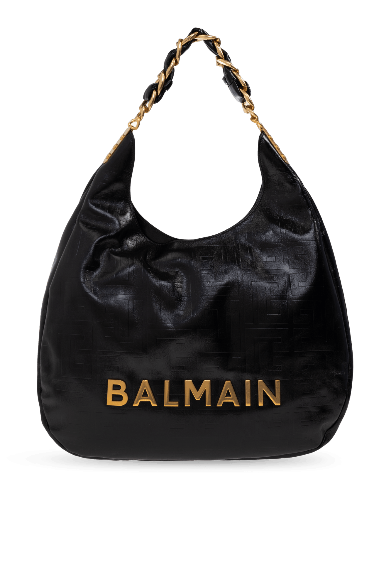 Balmain os11x0326 Size: OS / 1945 Soft' Hobo Bag in Black Size ONE SIZE - 1 Thumbnail