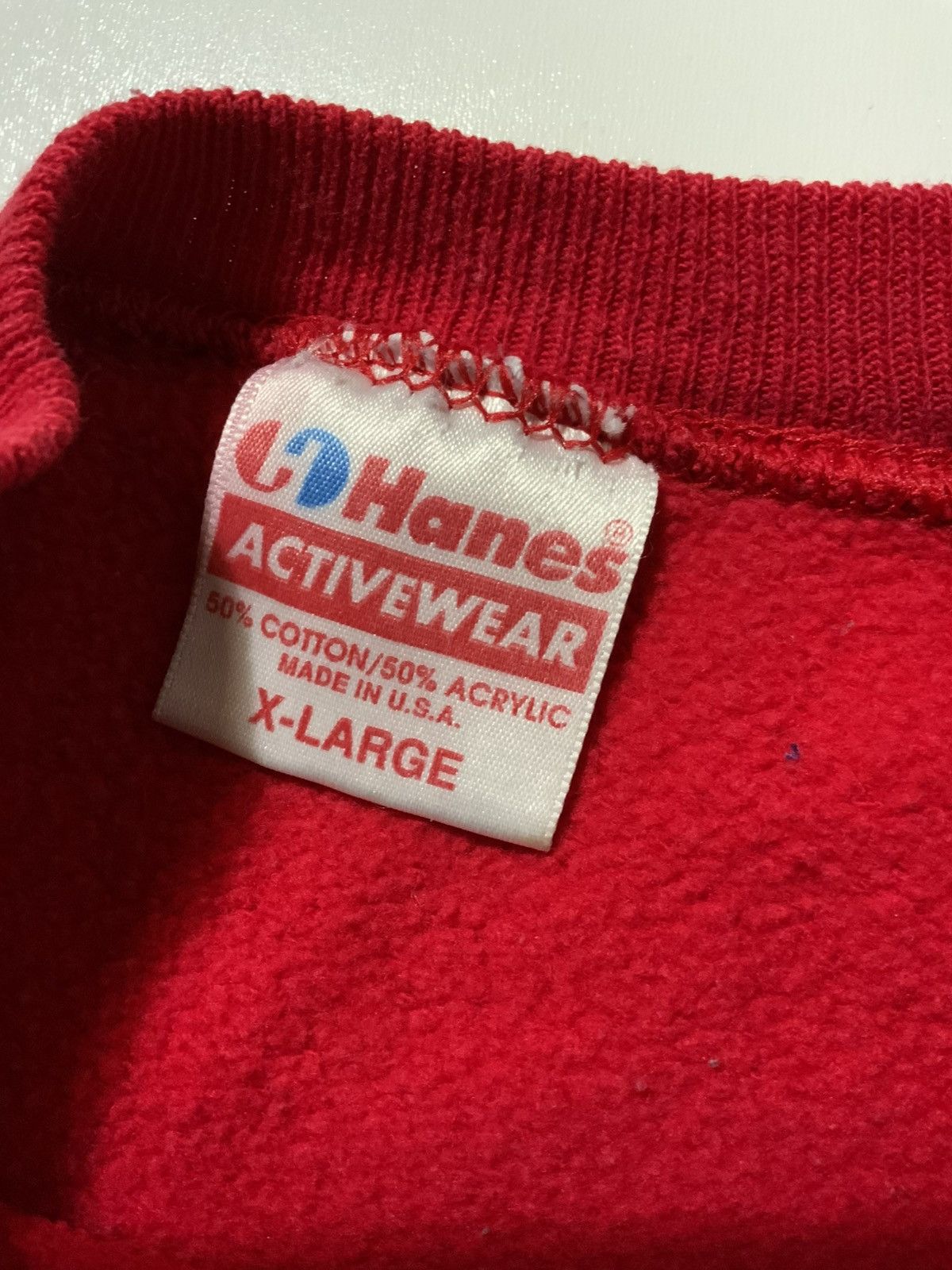Vintage Vintage Hanes Made In USA 50/50 Blank Crewneck Sweatshirt Size US XL / EU 56 / 4 - 5 Thumbnail