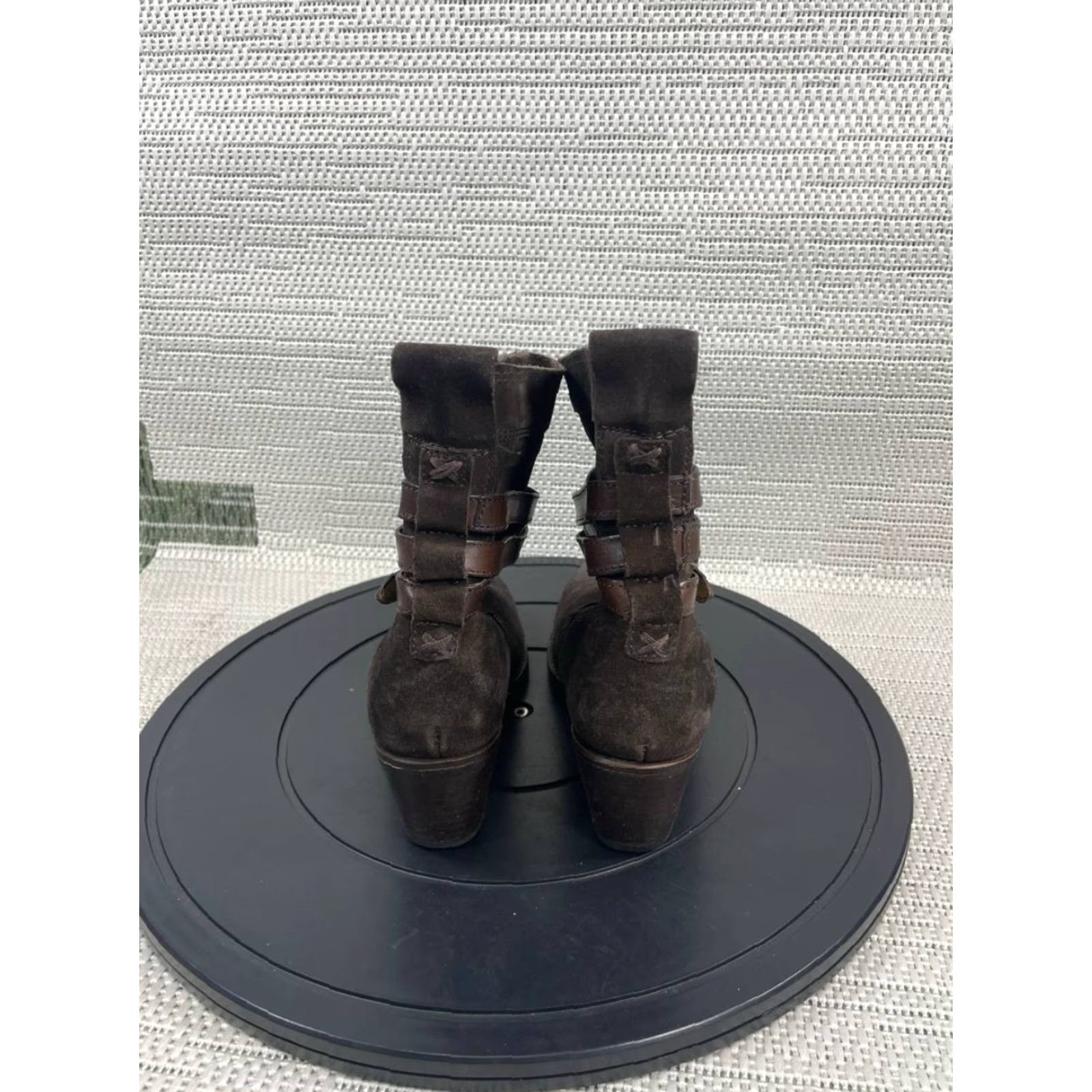 Frye Frye Boots Womens Bootie Brown Suede Jane Short 6 B Ankle Buckle Strap Casual Leather Insole Outsole Vintage No Menus Size 28" / US 6 / IT 42 - 6 Thumbnail
