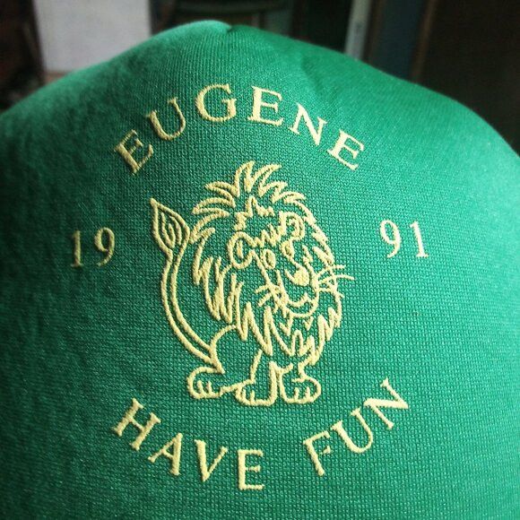 Other DS Vintage Eugene Have Fun 1991 Lion Trucker Snap Hat Cap Size ONE SIZE - 2 Thumbnail