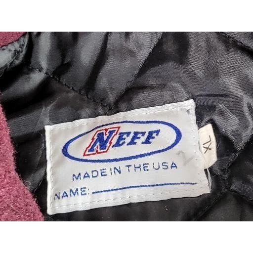 NEFF Vintage Varsity Jacket Men Sz XL Button Up Maroon Neff Embro Size US XL / EU 56 / 4 - 4 Thumbnail