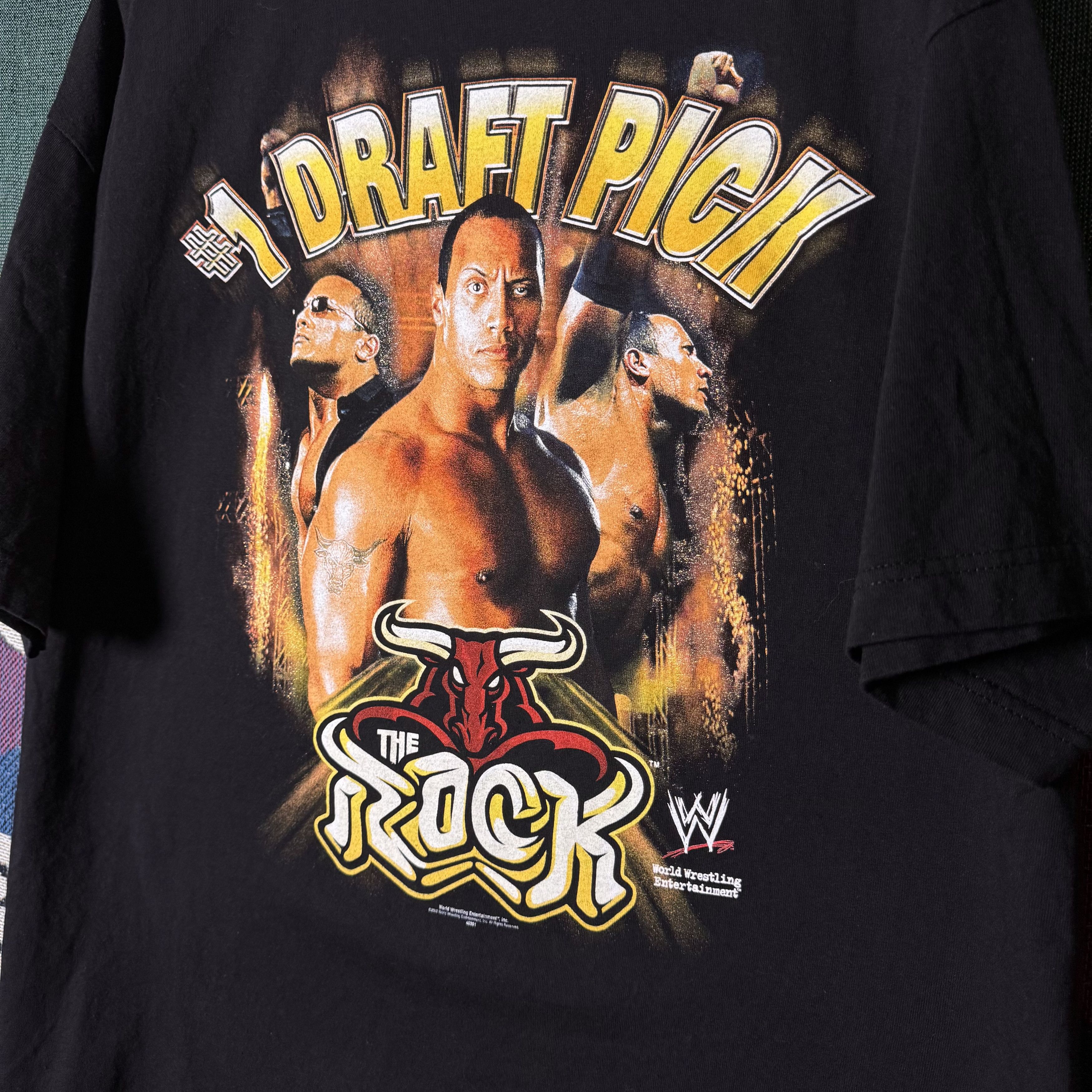 WWE Vintage Y2K The Rock #1 Draft Pick Tee Size US XL / EU 56 / 4 - 3 Thumbnail