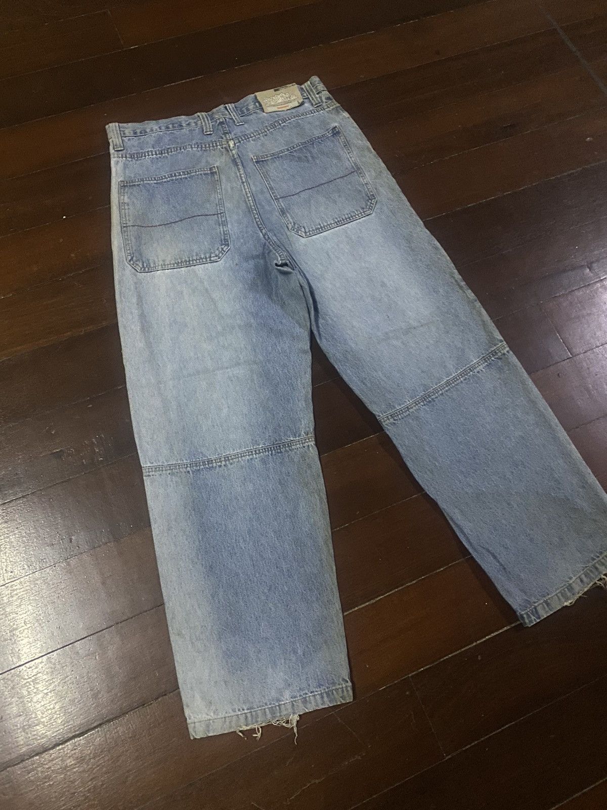 Anchor Blue × Southpole Fire vintage southpole wideleg baggy distressed mud wash Size US 34 / EU 50 - 11 Thumbnail