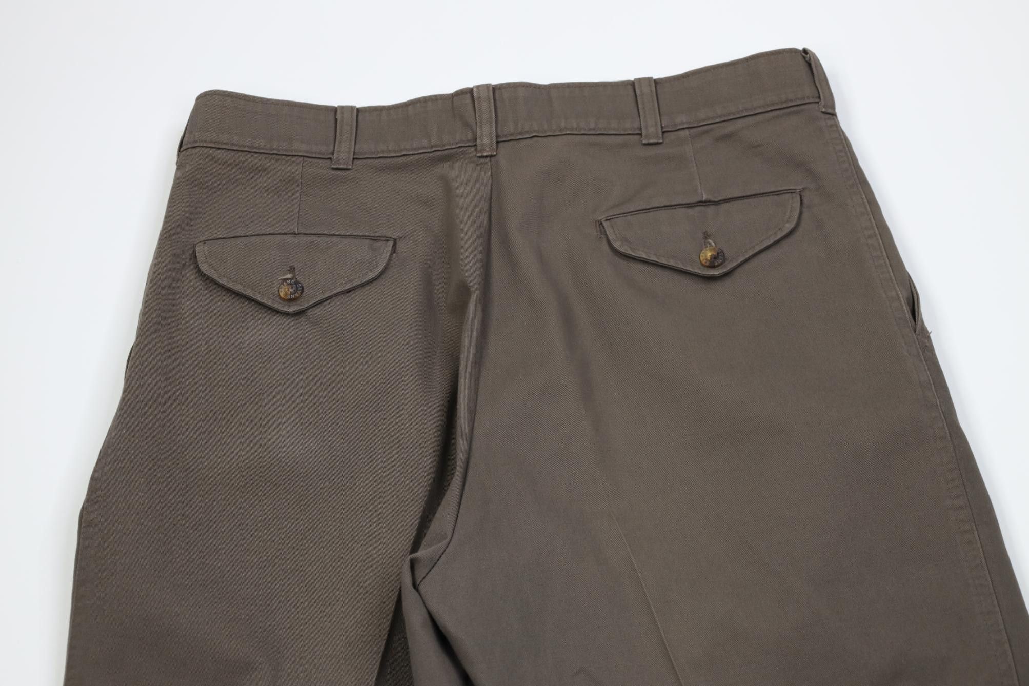 Vintage Vintage 90s Streetwear Pleated Cuffed Chino Pants Trousers Size US 34 / EU 50 - 15 Thumbnail