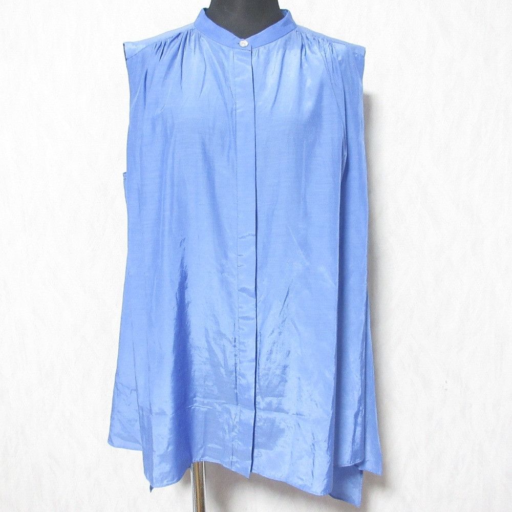 Other SALON adam et rope Sleeveless Gathered Flare Blouse Cotton Tops SHH34210 DUTY FREE for USA