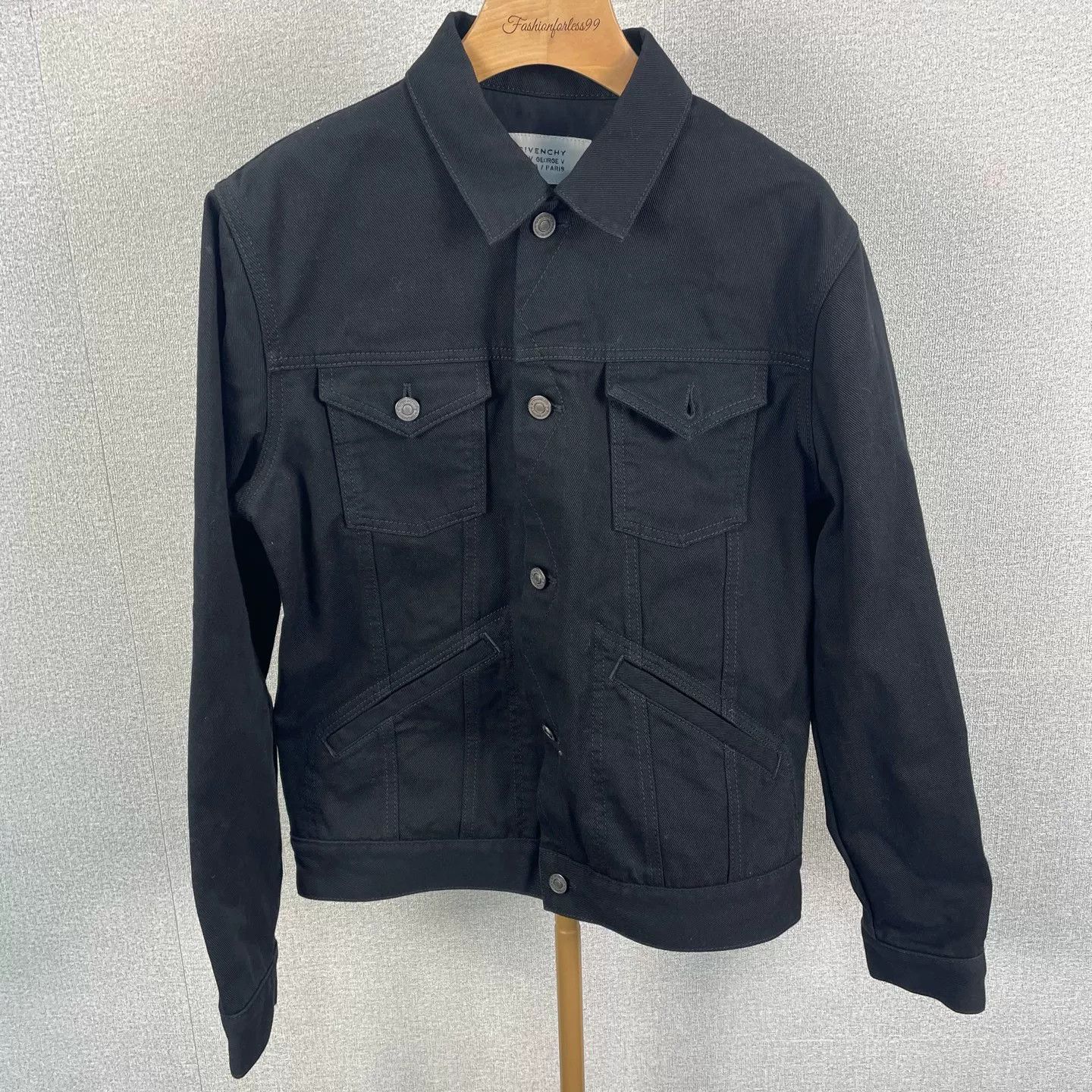 Givenchy Givenchy Letter Print Denim Jacket Size US M / EU 48-50 / 2 - 1 Thumbnail