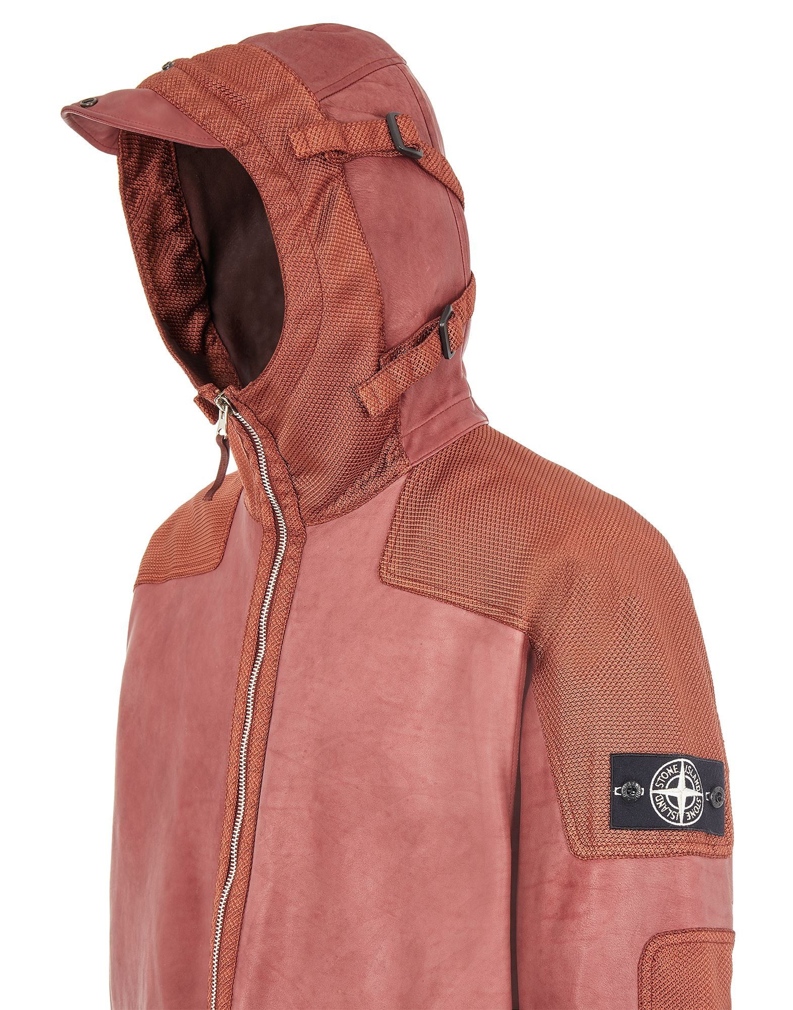 Stone Island Stone Island Leather Hooded Jacket A/W 21–22 L Size US L / EU 52-54 / 3 - 7 Thumbnail