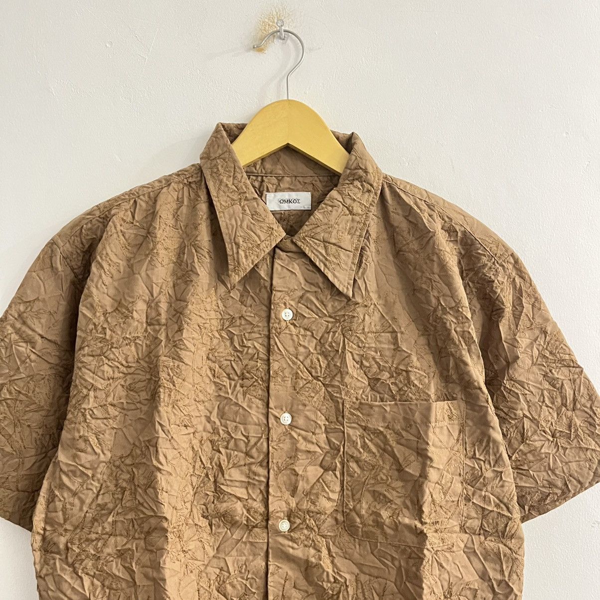 Issey Miyake Omkoe - Floral Pattern Embroidered Short Sleeve Button Up Size US L / EU 52-54 / 3 - 2 Thumbnail