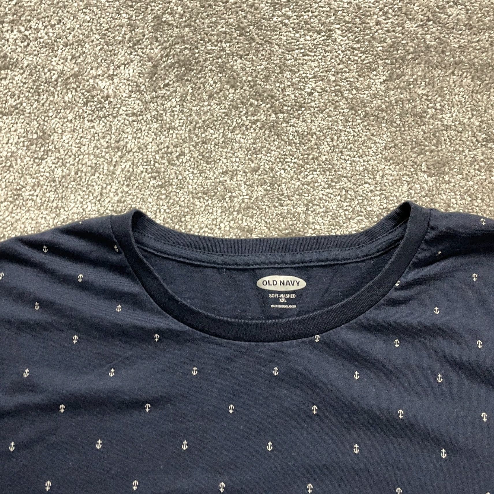 Old Navy Anchor Old Navy T-Shirt Men XXL Navy Blue Crew Neck Short Sleeve Tee Size US XXL / EU 58 / 5 - 3 Thumbnail