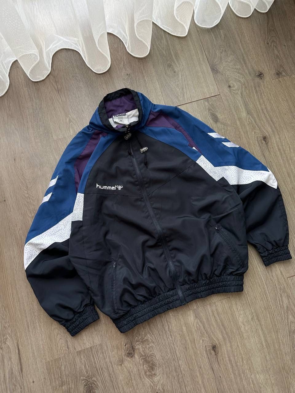 Hummel × Vintage Vintage Hummel Nylon Drill Tracksuit Size US S / EU 44-46 / 1 - 6 Thumbnail