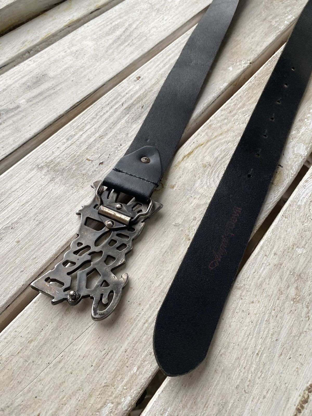 B.B. Simon × Hysteric Glamour × Japanese Brand Vintage Buckle Leather Belt Angels Devils Y2K Size ONE SIZE - 7 Thumbnail