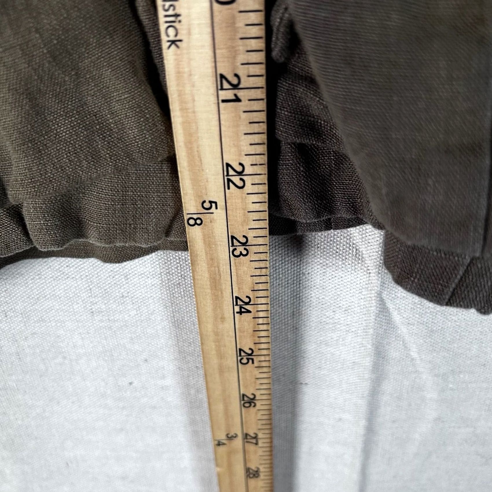 Vintage VETTA Blazer Jacket Brown Olive Single Button Relaxed Linen Women S Small Carded Capable? Size S / US 4 / IT 40 - 5 Thumbnail