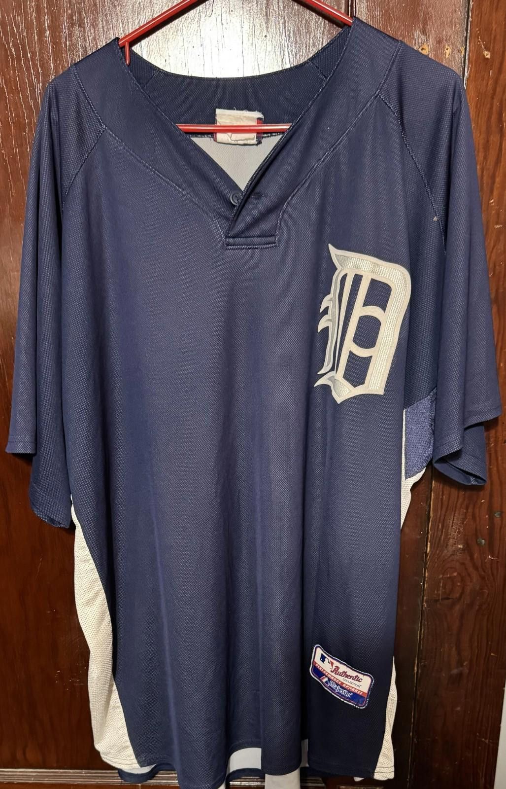 Majestic Detroit Tigers Blue Majestic Jersey Men's Sz XXL (?) MLB Size ONE SIZE - 1 Thumbnail
