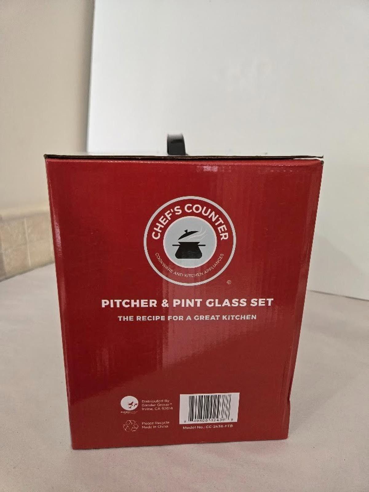 Other Chef's Counter Drinking 4 Beer Glasses 16 oz & Pitcher Pint Size ONE SIZE - 4 Thumbnail