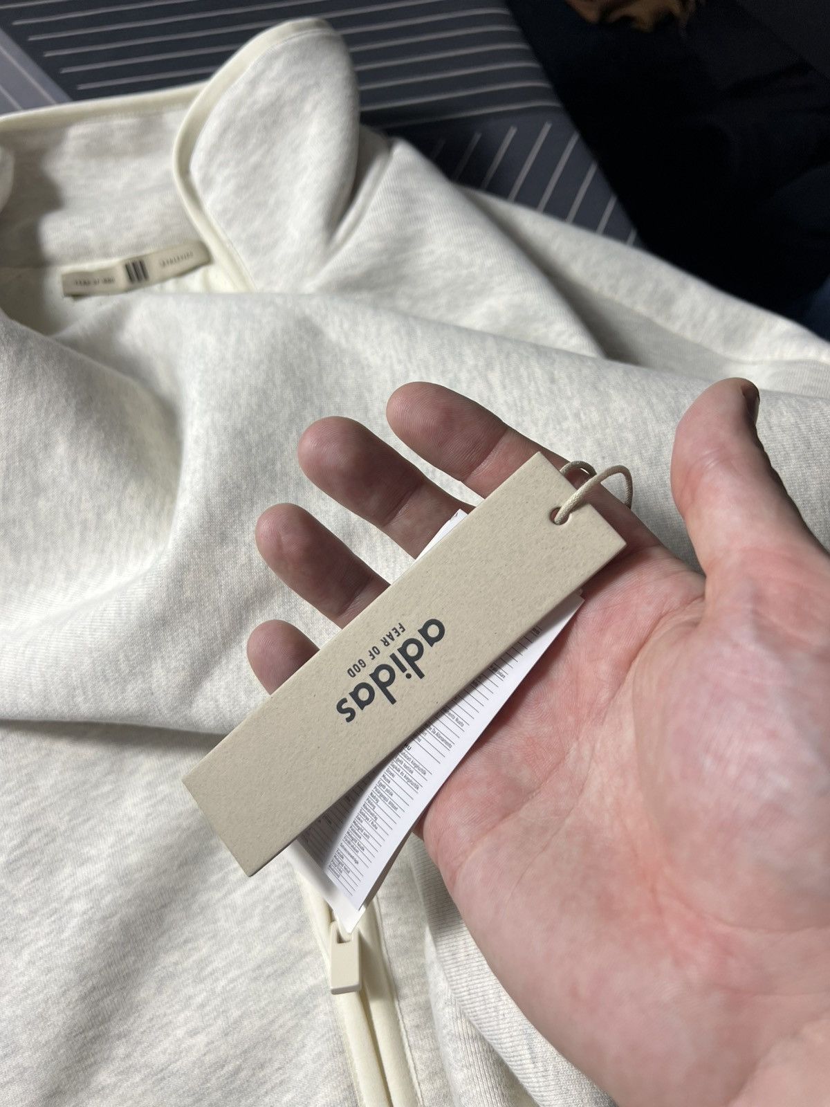 Adidas × Fear of God Adidas x Fear of God Athletics Track Jacket Oatmeal Full Zip Size US M / EU 48-50 / 2 - 14 Thumbnail