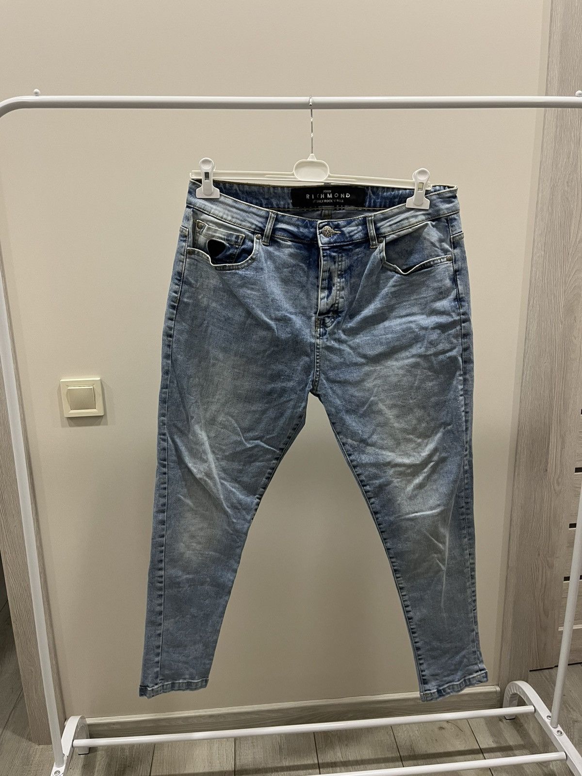 Richmond Denim Richmond Denim Y2K Blue Distressed Flare Jeans Made In Italy Size US 36 / EU 52 - 1 Thumbnail