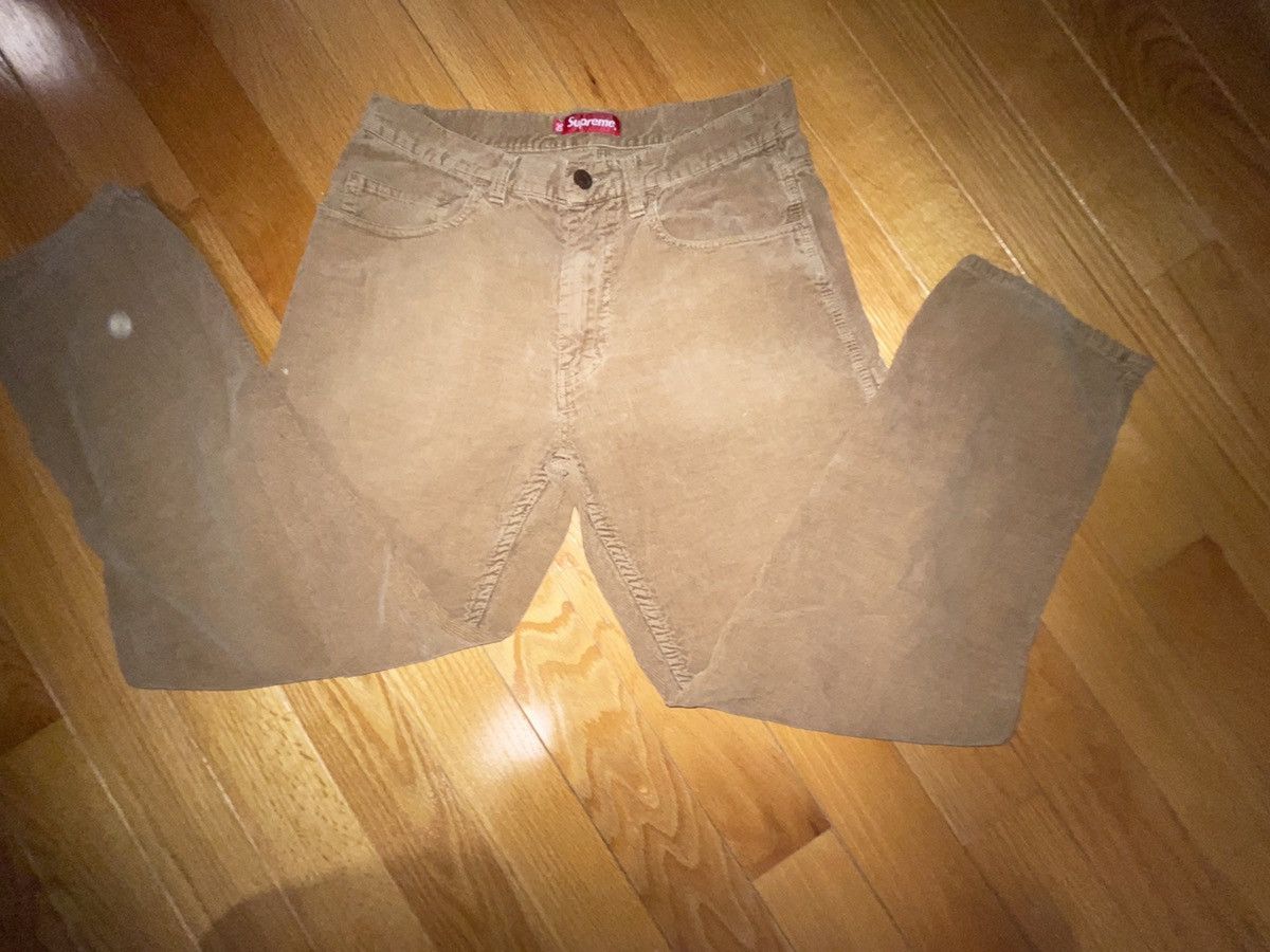 image of Supreme Gonz Logo Corduroy Pants in Brown, Men's (Size 30)